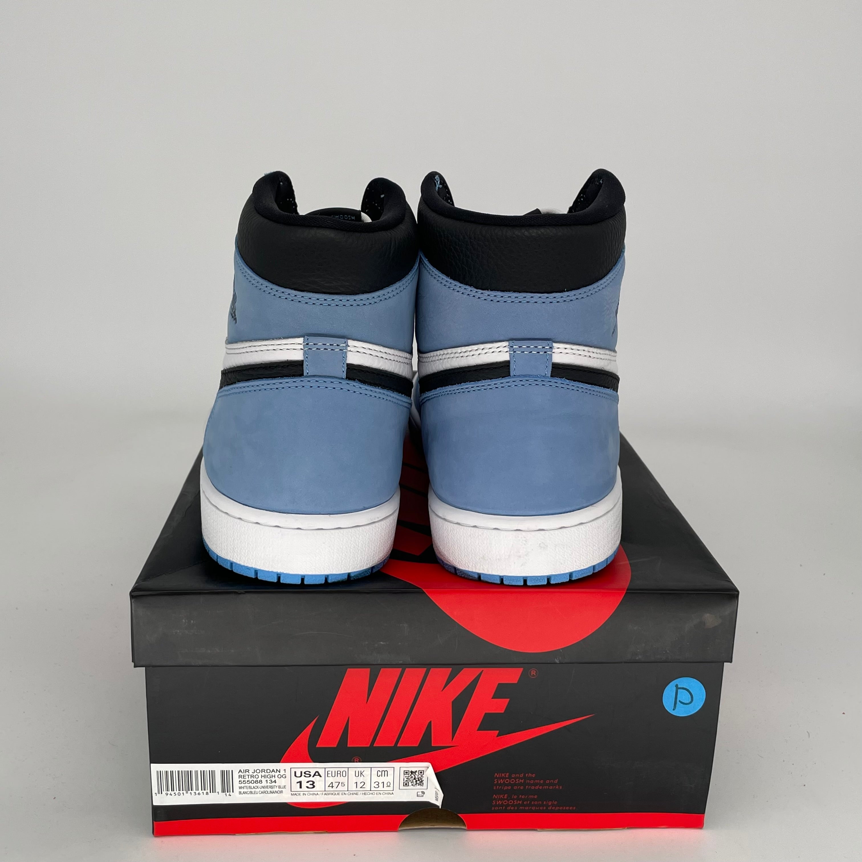 AIR JORDAN 1 UNIVERSITY BLUE MEN'S BASKETBALL SHOES SIZE 13 (555088-134) - Perfect for Streetwear, Sneaker Collection & Basketball Games