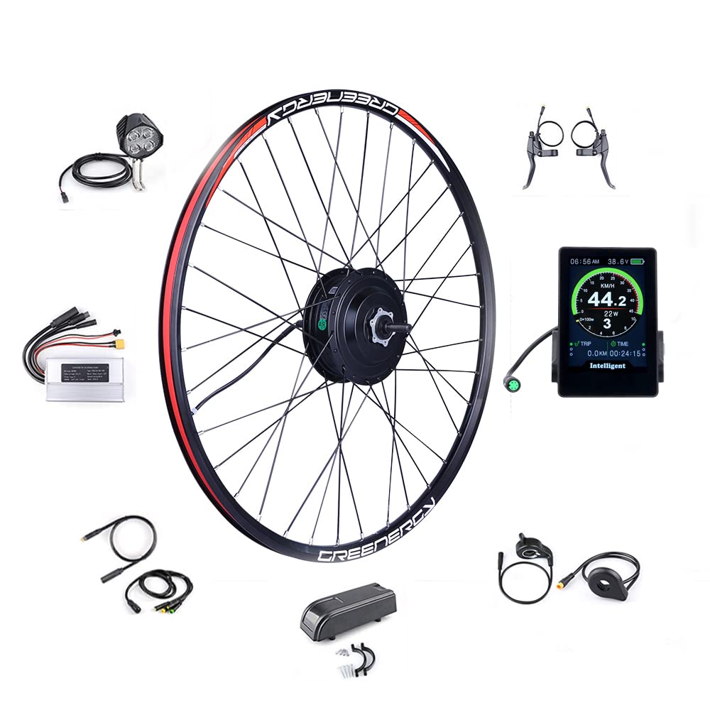 BAFANG 48V 500W Electric Bike Conversion Kit - Front Hub Motor for 20/26/27.5/700c Wheels with LCD Display, Battery & Charger - Perfect for DIY E-Bike Upgrades & Commuting