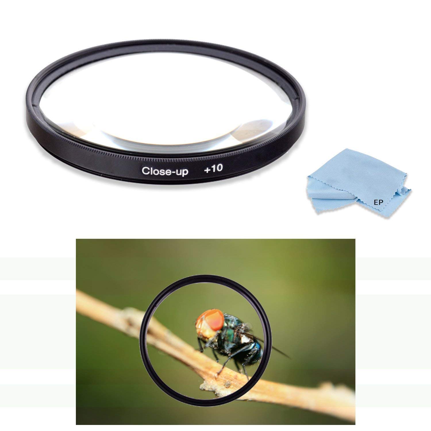 52mm +10 Macro Close Up Filter for Sigma 70-300mm f/4-5.6 SLD DG Macro Lens - High Definition Optical Glass - Compatible with Nikon DSLR Cameras - Perfect for Close-Up Photography, Jewelry & Coin Shooting, Nature Macro Shots