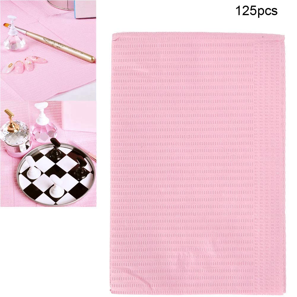 125pcs Waterproof Nail Art Table Mat - Non-Slip Manicure Hand Rest Cushion & Practice Pad for Salon & Home Nail Care (Ideal for Gel Polish, Acrylic Nails & Nail Art Training)