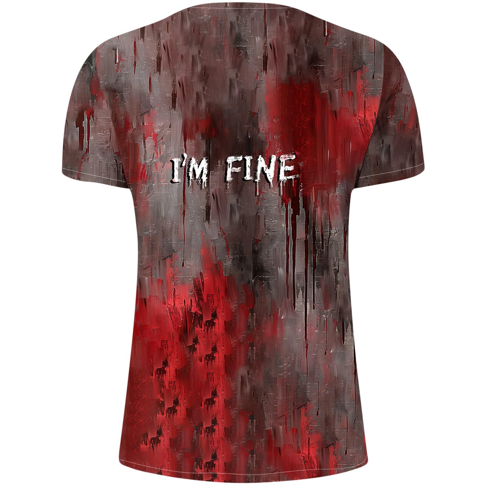 Men's Halloween Bloody Graphic T-Shirts - Short Sleeve Funny Horror Novelty Tees for Costume Parties & Spooky Events