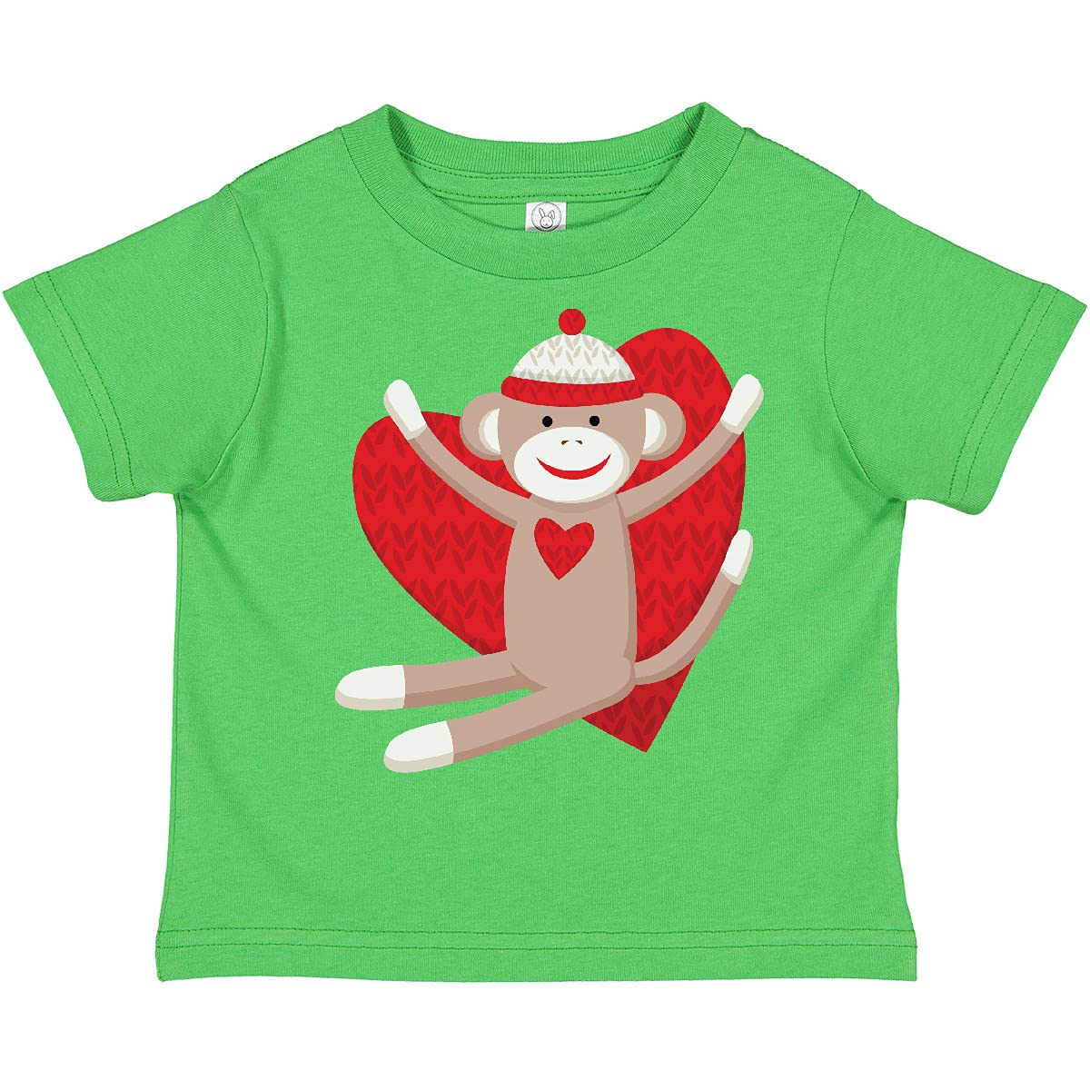 Inktastic Hug Sock Monkey Toddler T-Shirt - Cute Cotton Short Sleeve Tee for Baby Boys & Girls - Perfect for Playdates, Daycare & Family Photos