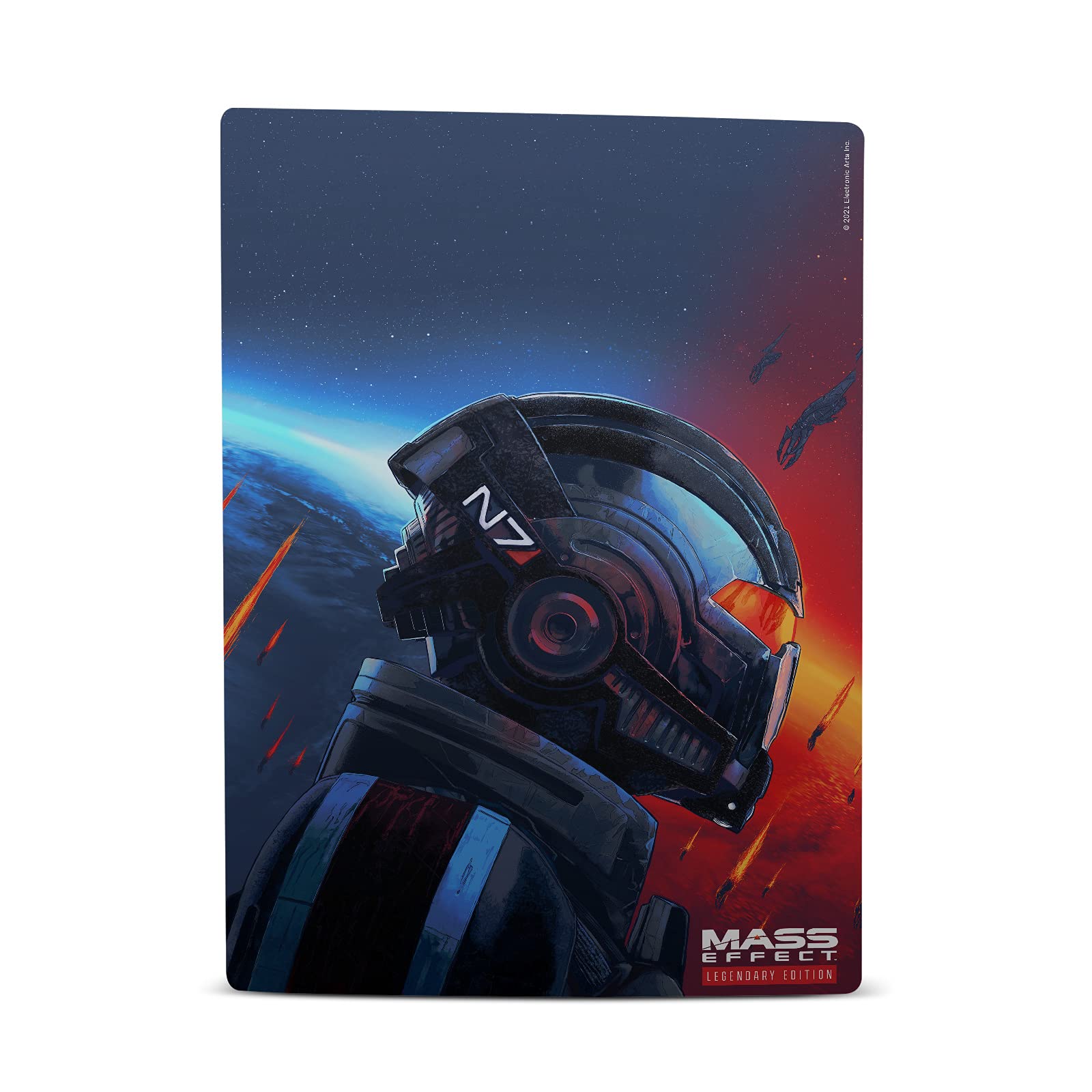 N7 Armor Legendary Graphics Matte Vinyl Skin Sticker Decal Cover Compatible with Sony PlayStation 5 PS5 Digital Edition Console - Custom Gaming Protection for Enhanced Console Style