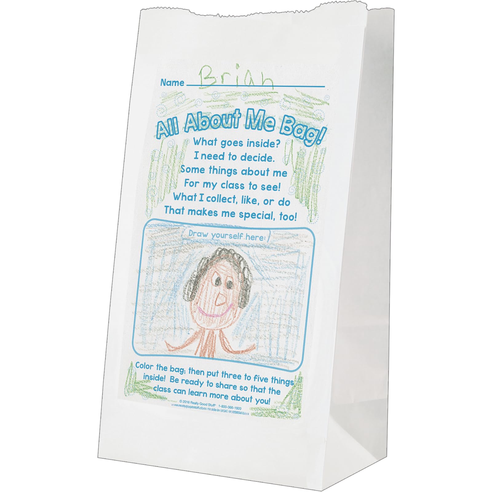All About Me Bags - Set of 24 Personalized Student Activity Bags for Classroom Icebreakers, Back to School, and Social Emotional Learning Activities