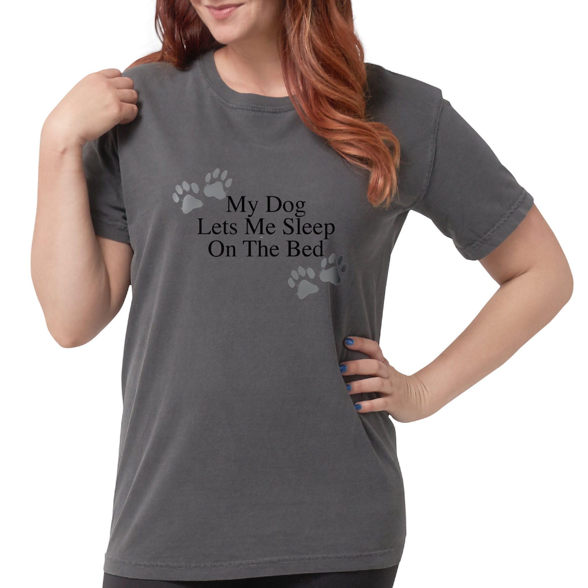 My Dog Lets Me Sleep On The Bed Women's T-Shirt - Soft Comfort Colors Cotton Tee - Perfect for Dog Lovers, Casual Wear & Pet Owner Gifts