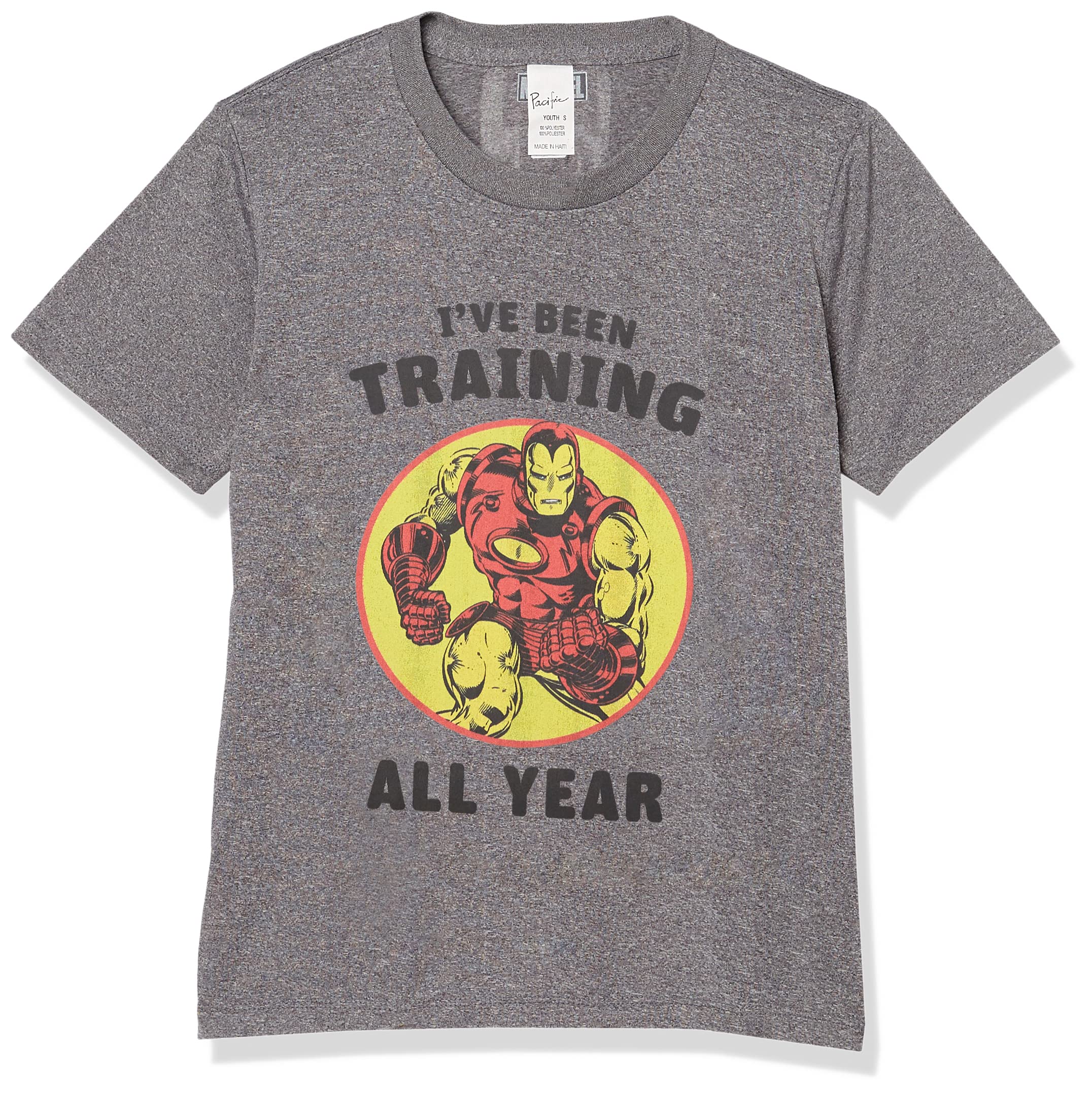 Marvel Iron Man Kids Training T-Shirt - Superhero Graphic Tee for Boys & Girls - Perfect for Cosplay, Birthday Parties & Everyday Wear