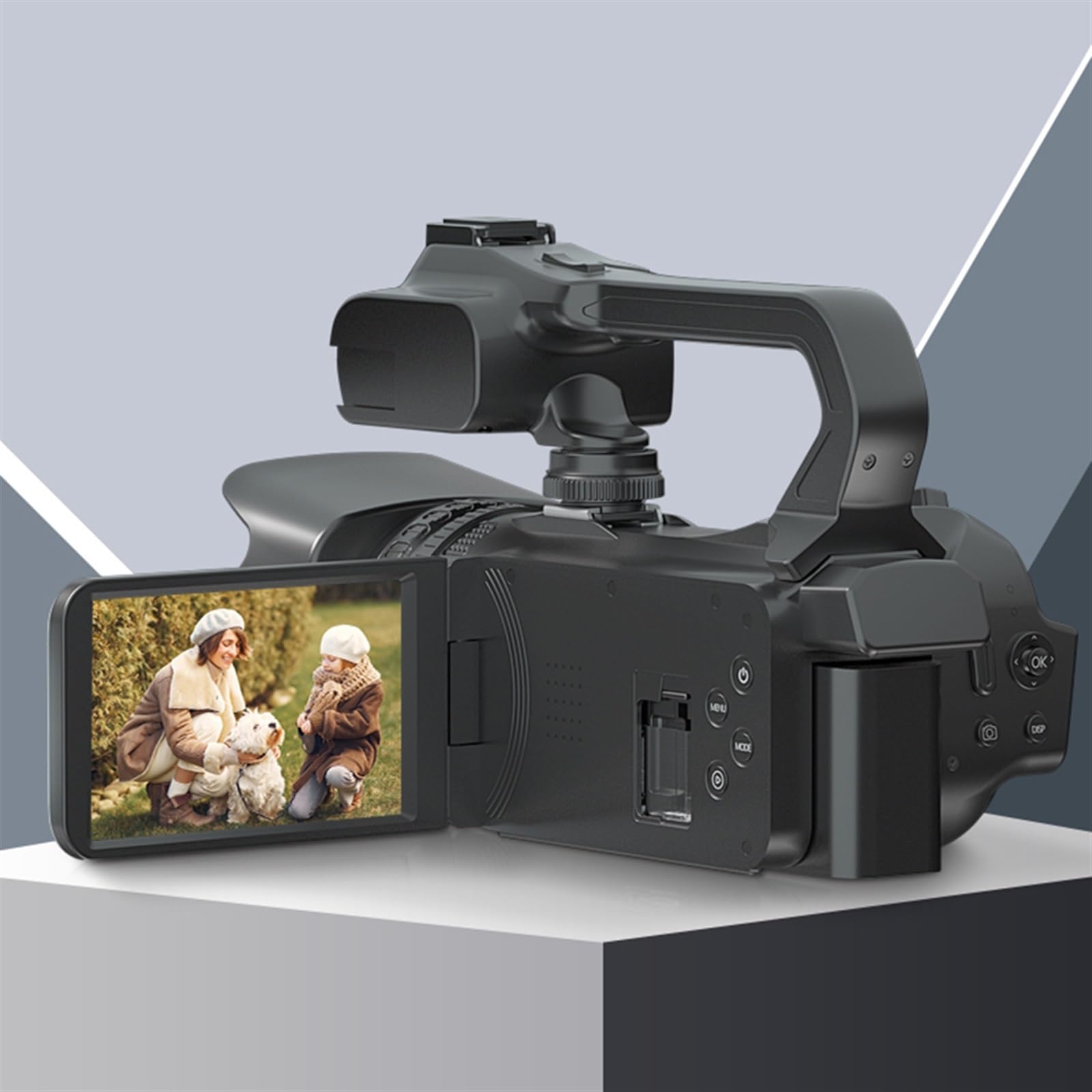 4K Digital Video Camera with Auto Focus & 18X Zoom - 64MP WiFi Streaming Camcorder, 4