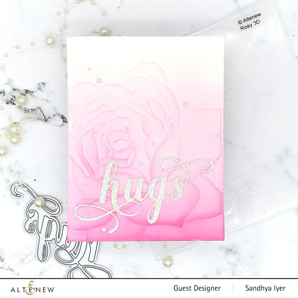 Rosy 3D Embossing Folder for Card Making, Scrapbooking & DIY Crafts - Floral Design Paper Craft Tool for Handmade Greeting Cards, Invitations & Albums