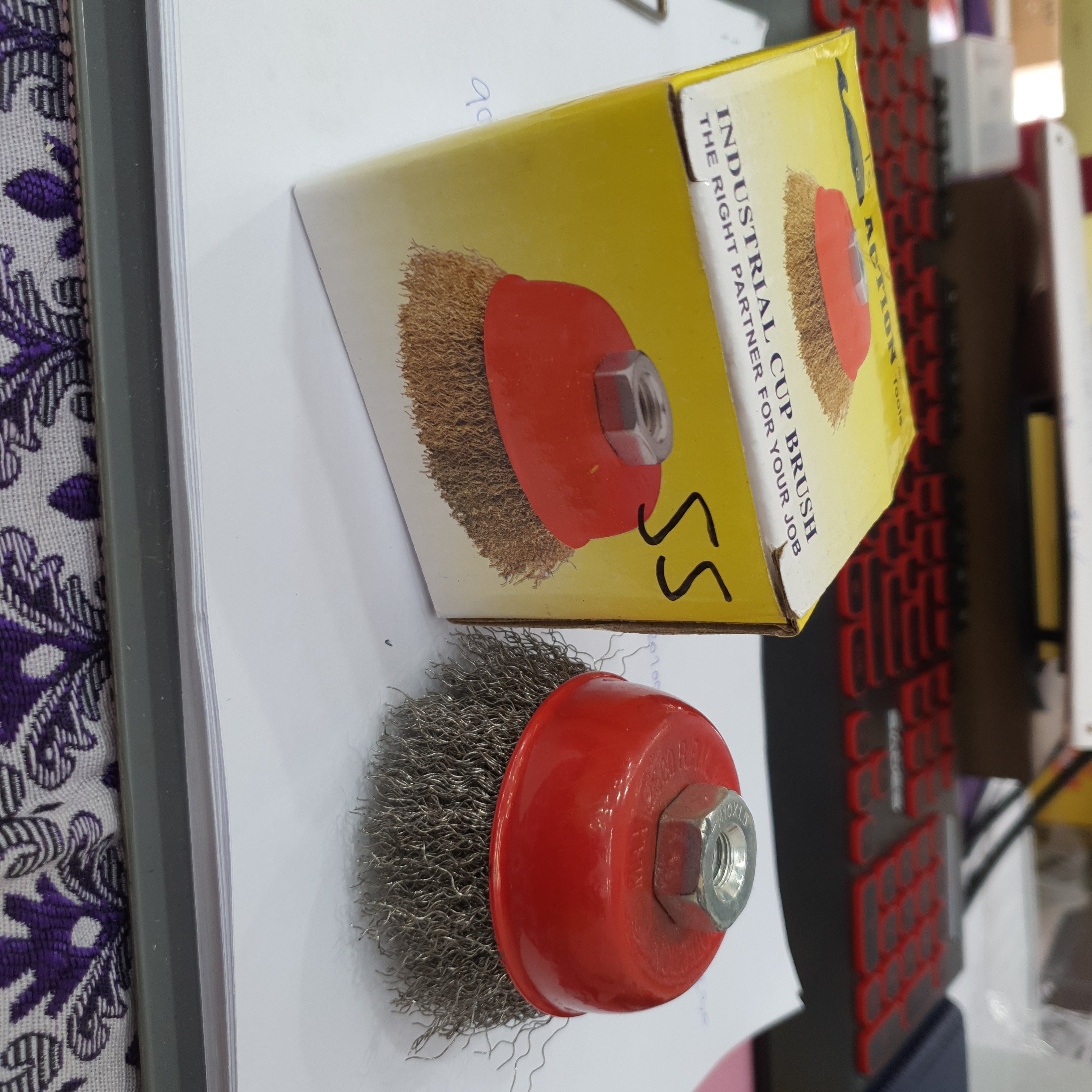Stainless Steel Action Cup Brush 3Xm10X1.5 - CB8 A 3SS Model | Heavy-Duty Cleaning Tool for Automotive, Industrial & DIY Projects