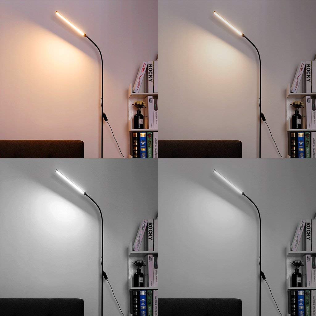 360° Flexible Gooseneck LED Floor Lamp - Adjustable Brightness Dimmable Reading & Desk Light for Living Room, Office, Study - Modern Task Lighting with Sturdy Tripod Base (Perfect for Reading, Working, and Home Decor)