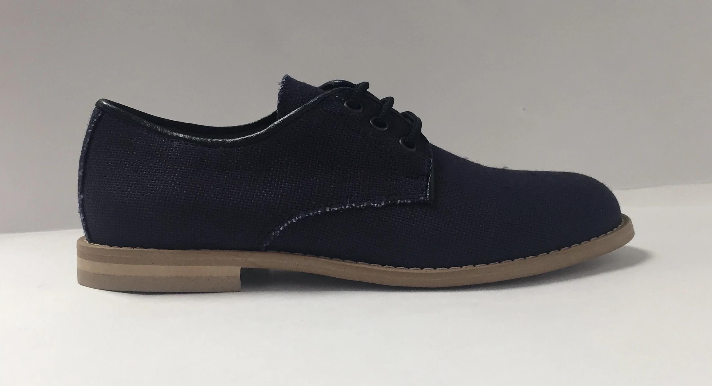 Blublonc Blue Linen Dress Shoes for Men - Comfortable Formal & Business Oxford Shoes - Perfect for Office, Wedding & Special Occasions