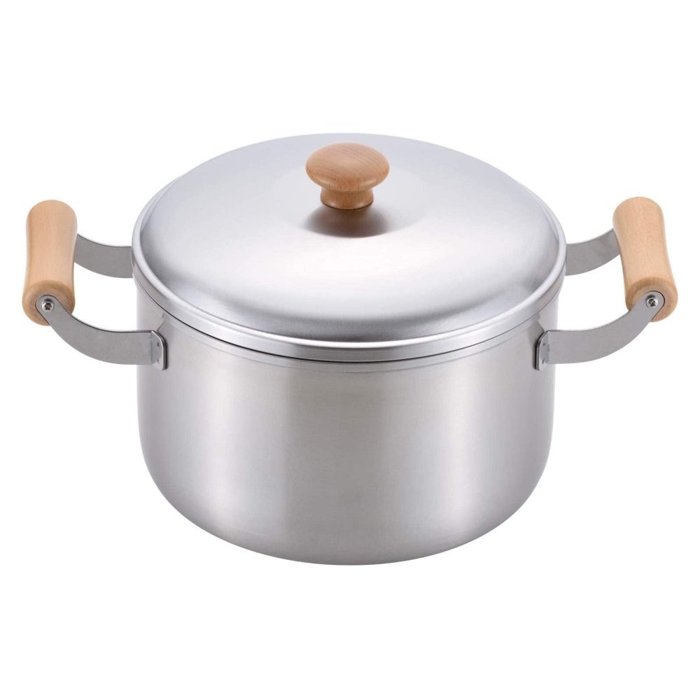 Premium Chitose 6 Quart Stainless Steel Stock Pot with Lid - 5L Small Cooking Pot for Soup, Pasta & Stews - Induction Compatible (IH) for Stovetop & Kitchen Use