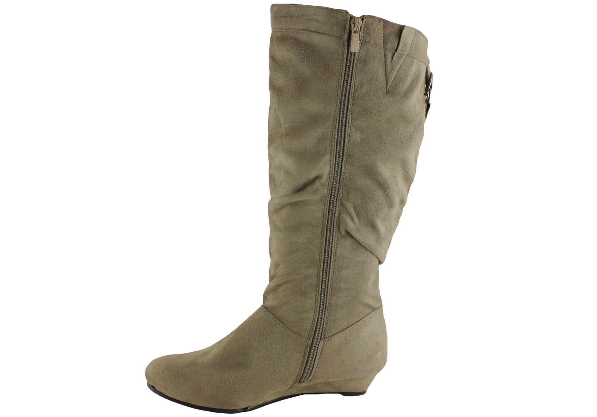 Isabella Brown Larsa Women's Mid Calf Boots - Stylish Leather Ankle Boots for Fall & Winter - Perfect for Office, Casual Outfits and Date Nights