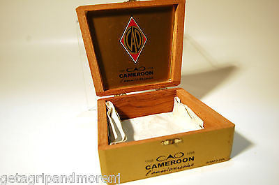 Premium CAO Cameroon Wooden Cigar Box with Secure Latch - Perfect for Cigar Storage, Collectibles & Gift Giving