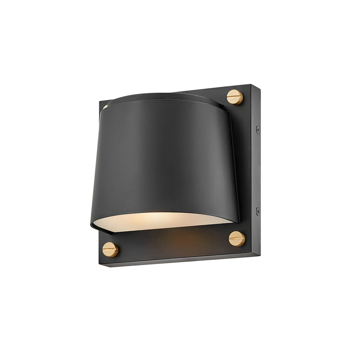 20020BK LL Scout 1lt Outdoor Mount Lantern - Black & Brass Vintage Style - Perfect for Camping, Patio, Garden & Backyard Lighting