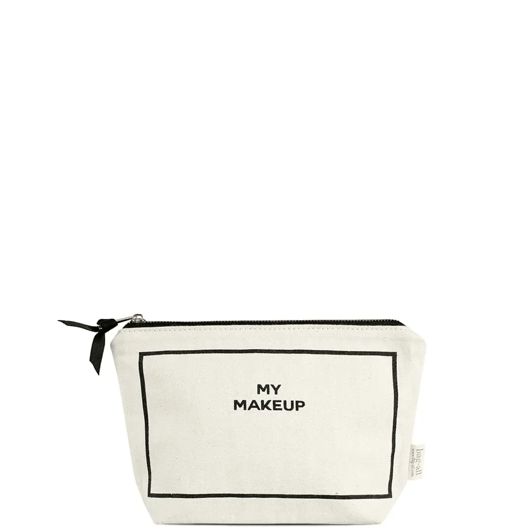 Premium Vegan Leather Makeup Bag with Coated Lining - Waterproof Cosmetic Pouch for Travel, Gym & Everyday Essentials (Cream)