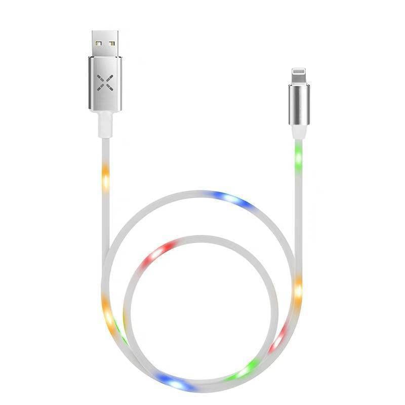 WSGP iPhone Charging Cable with Voice Control & LED Light - 3.3ft Fast Charging & High-Speed Data Sync - Compatible with iPhone 13/12/11/X/XS/XR, iPad & AirPods Pro (White) - Perfect for Home, Office & Travel Charging