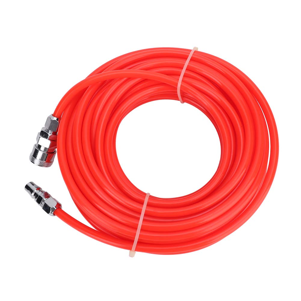 Durable PE Air Hose with Quick Connector - Heavy Duty Red Air Hose for Garden Irrigation, Woodworking & DIY Projects - Perfect for Watering, Compressed Air & Pneumatic Tools