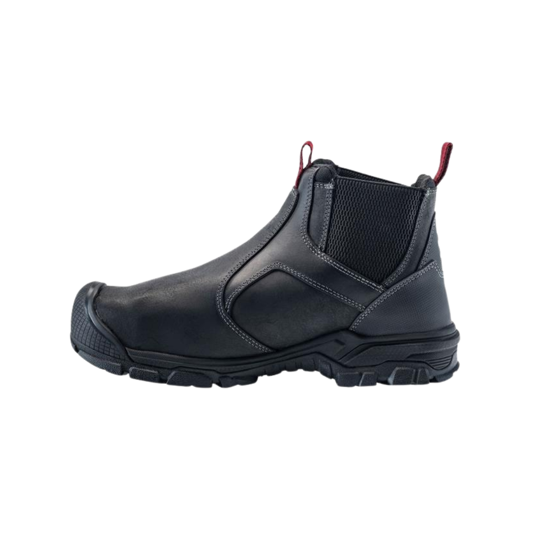 Men's Ripsaw Slip-On Alloy Toe Work Shoes - Black, Regular Width for Construction & Warehouse Safety