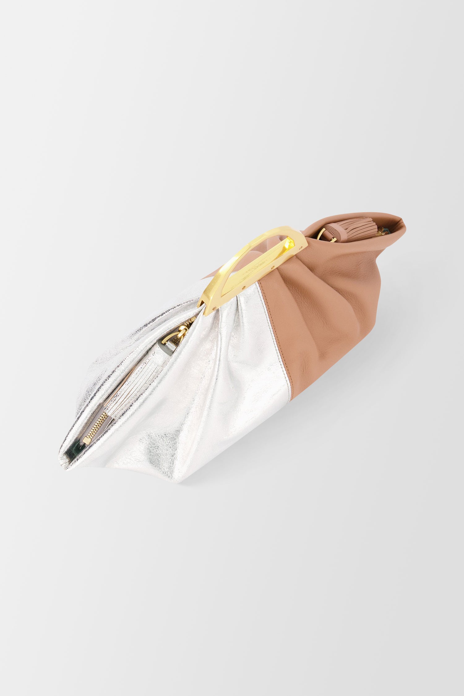 Volon Maple/Silver Gabi Mini Handbag - Stylish Crossbody Purse for Women, Fashionable Evening Clutch - Perfect for Parties, Dates & Night Out