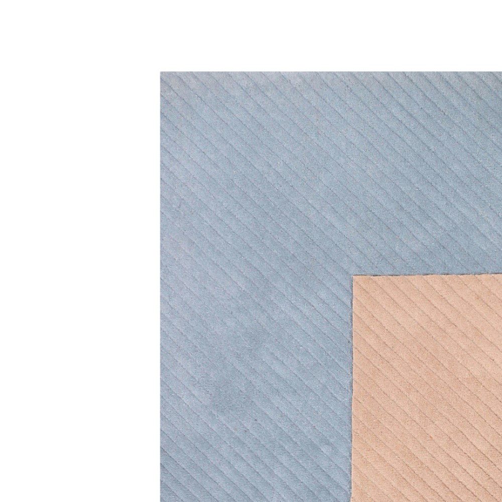 Finarte Akaatti Rug in Beige & Blue – Handmade Modern Area Rug for Living Room, Bedroom – Available in 2 Sizes (5'x8' & 8'x10') – Soft Bohemian Decor for Home & Office