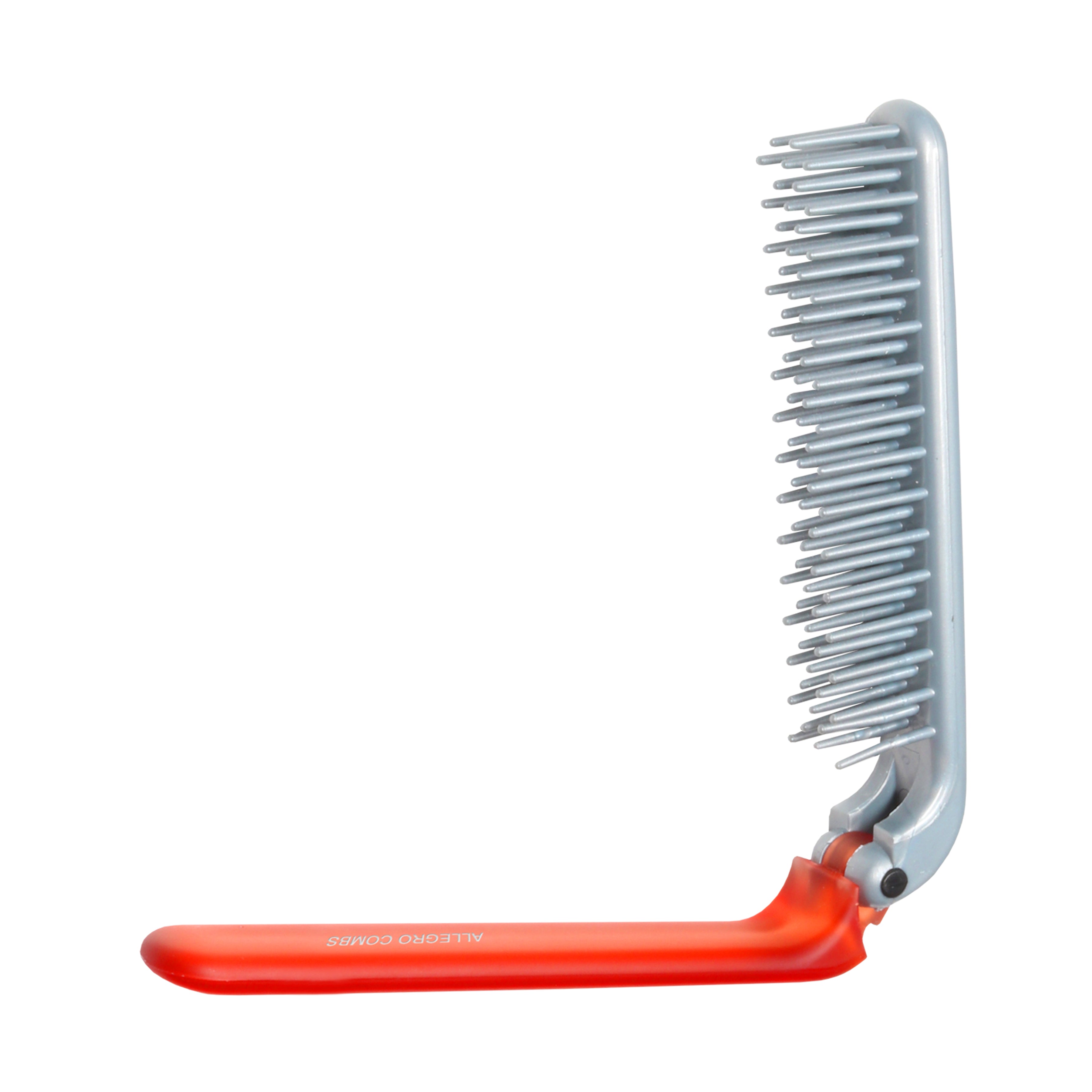 Allegro Combs ScalpCaress Mini Foldable Hairbrush - Portable Travel Hair Brush for Detangling & Scalp Massage - Perfect for Purse, Gym Bag & On-the-Go Styling