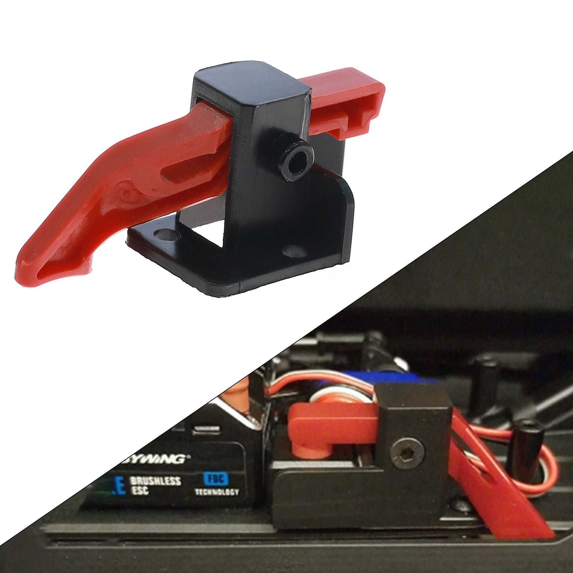 Traxxas TRX4 ESC Switch Mount - No Shell Removal Required, Compatible with Land Rover & Ford Models (3-Pack) - Perfect for RC Crawler Upgrades and Off-Road Adventures