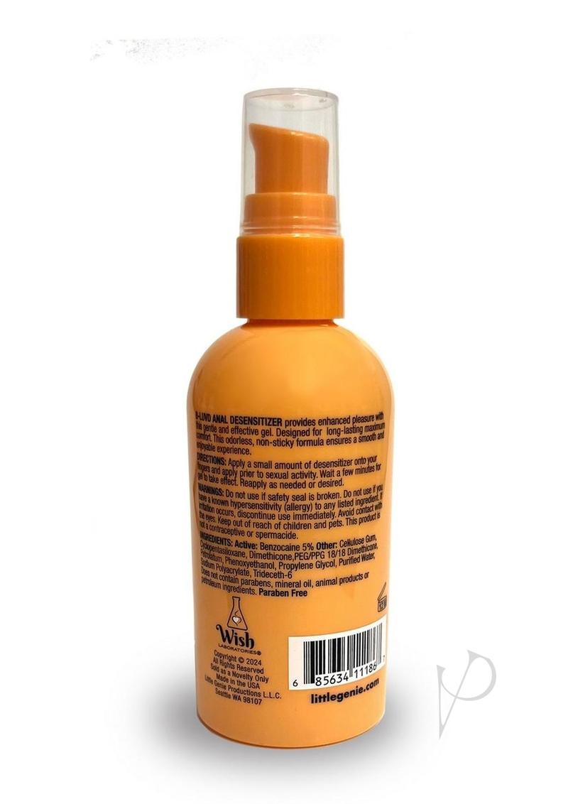 B Luvd Anal Desensitizing Lubricant 4oz - Numbing Cream for Pain Relief & Enhanced Comfort - Perfect for Anal Play, Intimacy & Sensual Massage
