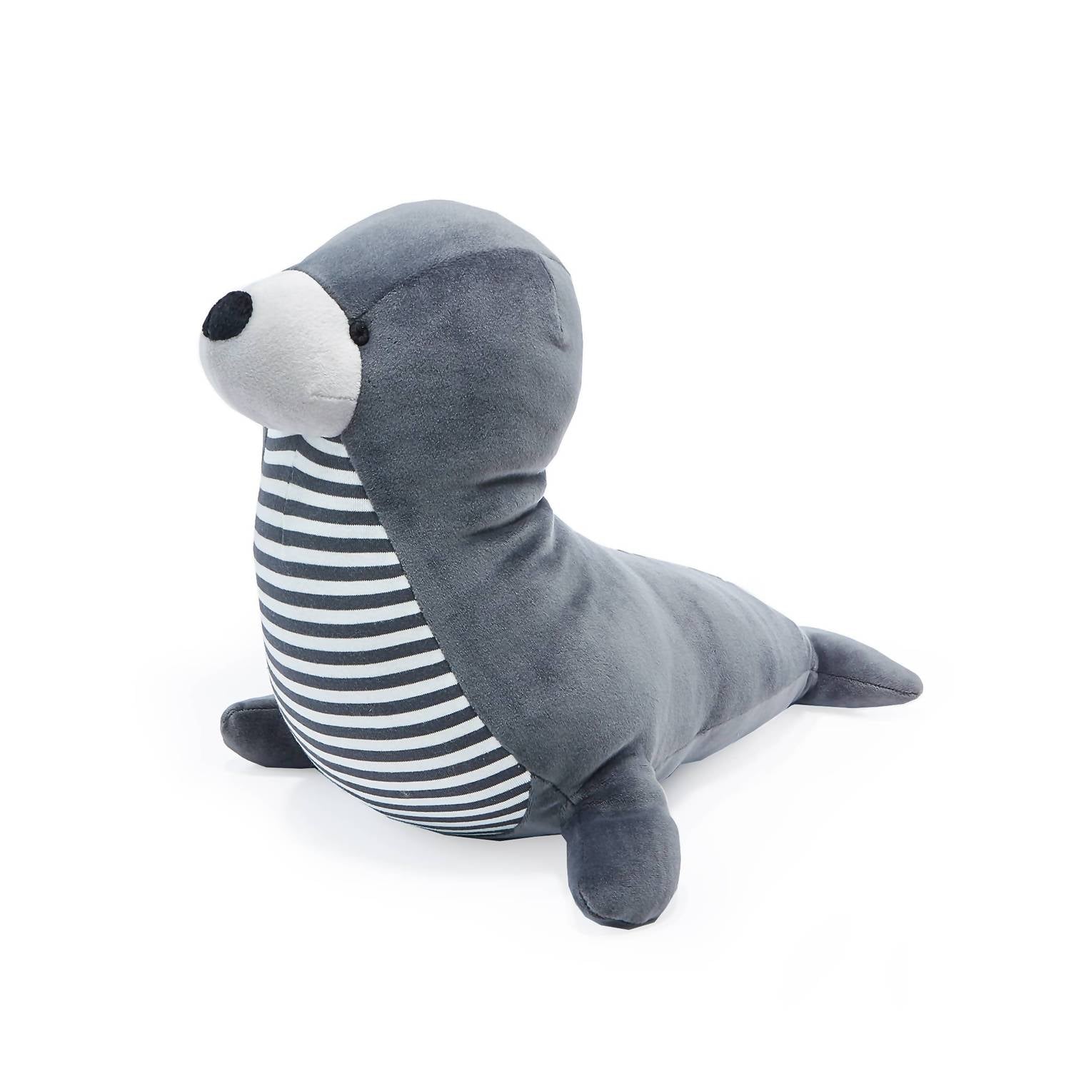 Seamore Grey Stuffed Seal Plush Toy - Soft & Cuddly Seal Stuffed Animal for Kids, Gifts & Nursery Decor