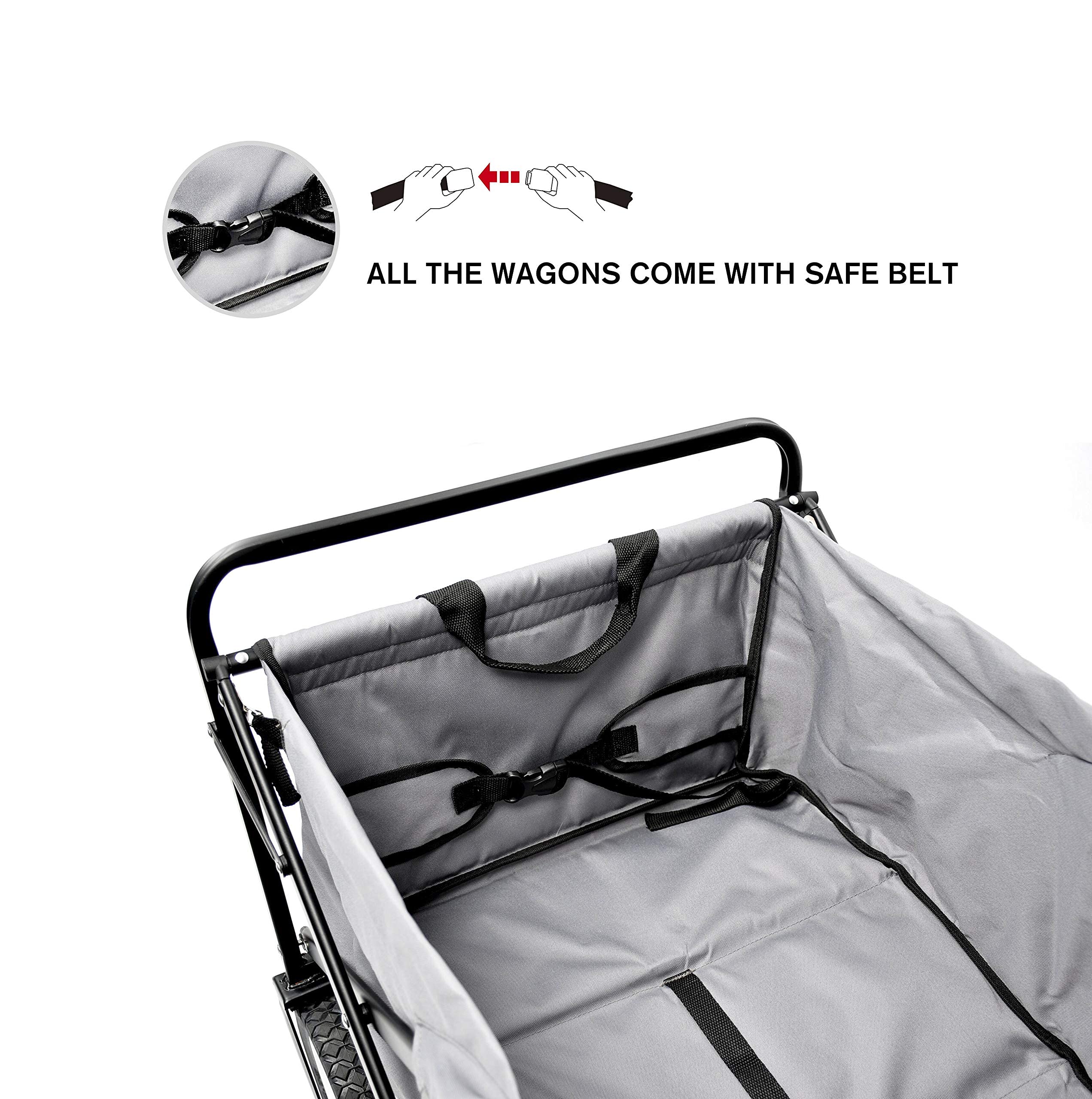 WHITSUNDAY Collapsible Folding Utility Wagon Cart with 8