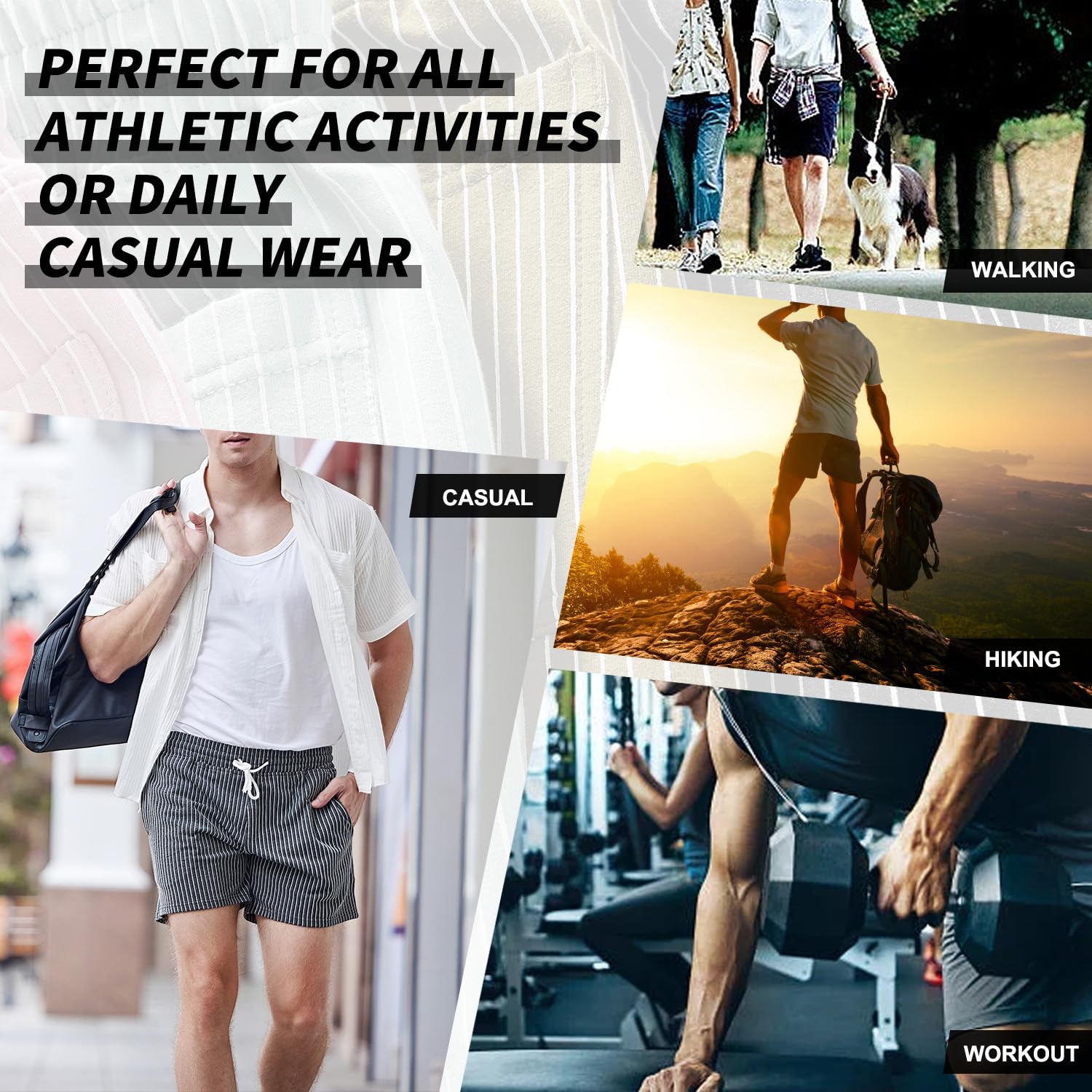 Men's 5 Inch Inseam Workout Shorts - Breathable Athletic Jogger Shorts for Running, Gym & Casual Wear | Quick-Dry Comfort for Sports & Everyday Use