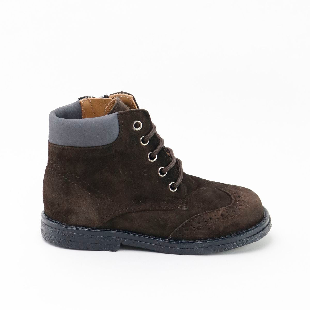 Papanatas Mocha Suede Wingtip Zipper Bootie - Stylish Women's Ankle Boots for Fall & Winter | Comfortable Casual & Office Wear | Perfect for Dating, Work & Night Out
