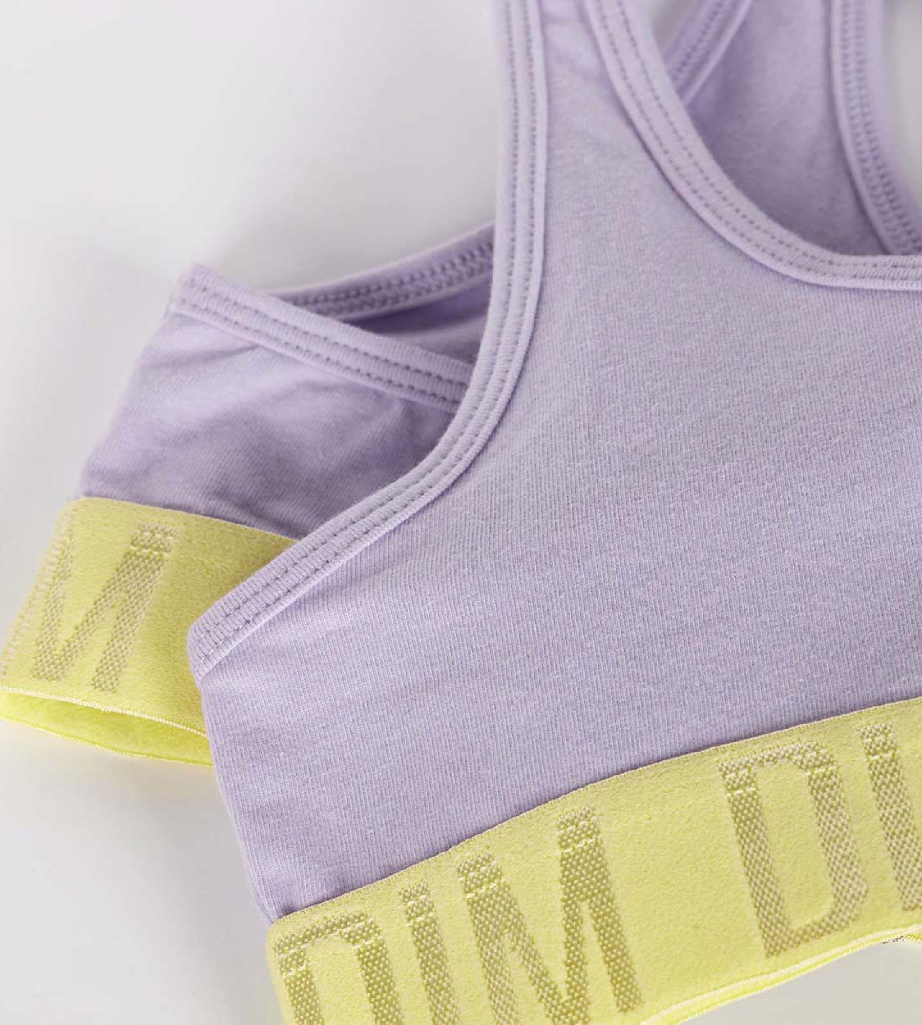 Girls' Cotton Stretch Sports Bra with Support Band - Lila & Anis Dim Sport - Perfect for Running, Yoga & Active Play
