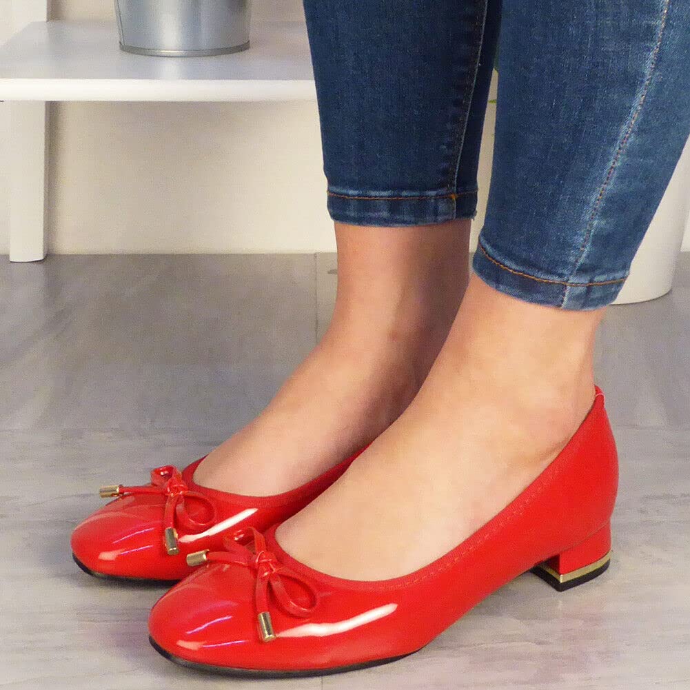 Women's Comfortable Mid Heel Slip-On Court Shoes for Work, Office & Party - Size 3-8 | Stylish & Professional Dress Shoes for Business, Formal Events & Everyday Wear