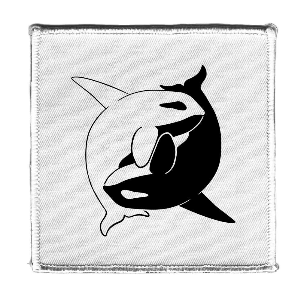 Yin Yang Orcas Iron On Patch 4