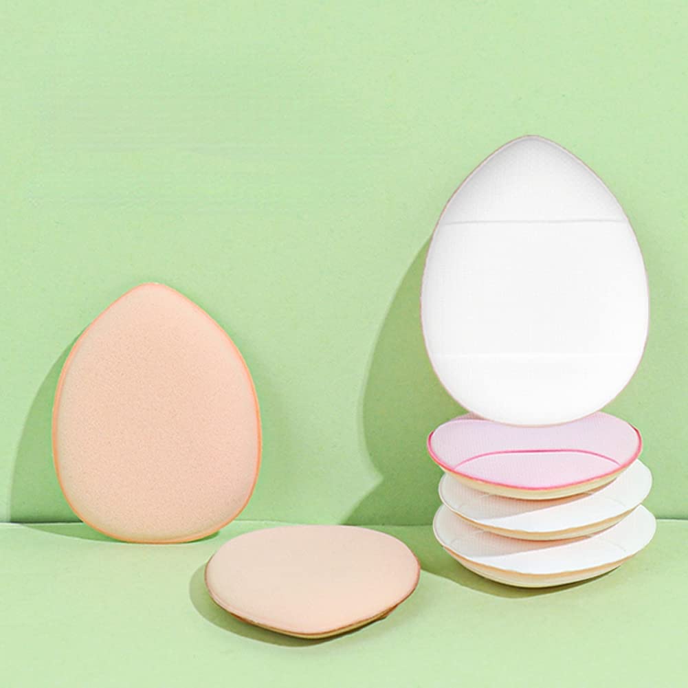 24-Pack Mini Triangle Powder Puff Makeup Sponges - White & Pink Beauty Blender for Liquid Foundation, Blush & Setting Powder | Soft Reusable Cosmetic Sponges for Flawless Face Makeup Application