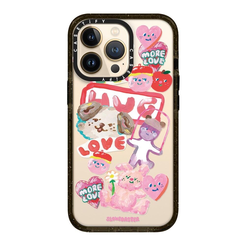 CASETiFY Impact Case for iPhone 13 Pro - SLOWCOASTER Sticker Protective Phone Cover - Clear Black Design for Shock Absorption & Style - Perfect for Everyday Use, Travel & Outdoor Activities