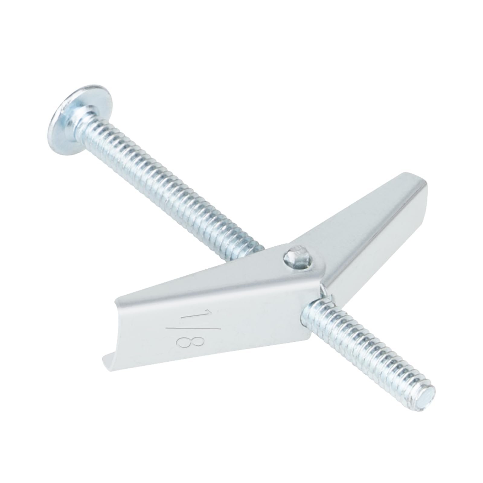 50 Pcs 1/8 Inch Heavy Duty Metal Toggle Bolts - Drywall Anchors Kit with Screws for Ceiling, Sheetrock & Hollow Walls | Perfect for Hanging Shelves, Mirrors & Heavy Decorations