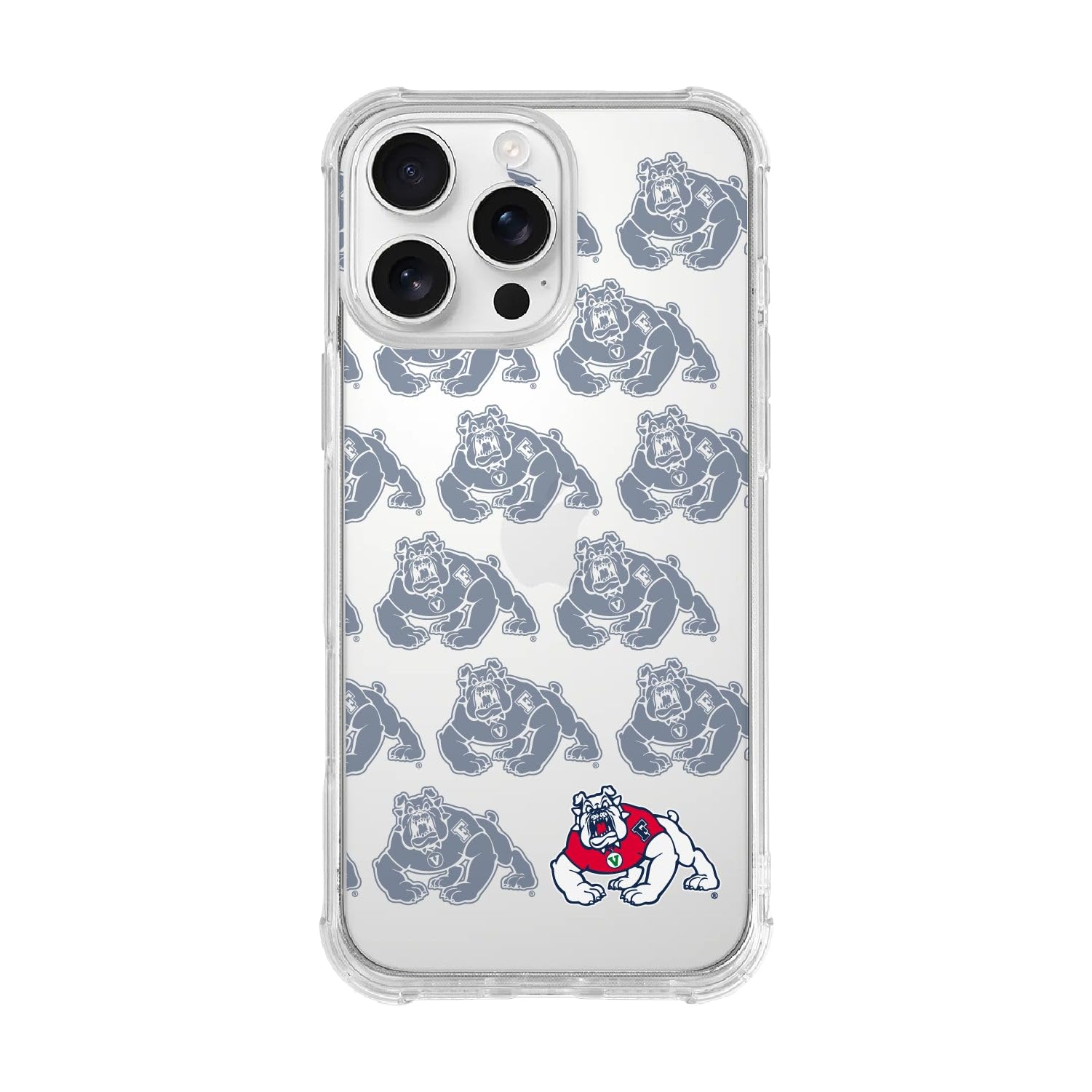 OTM Essentials Durable Phone Case for iPhone 13 - Shockproof Tough Edge Protection with Fresno State University Mascot Design in Beige | Perfect for College Students, Alumni & Bulldog Fans