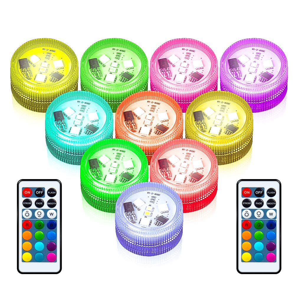 Submersible LED Pool Lights with Remote - for Pools, Hot Tubs & Aquariums
