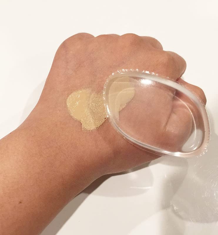 FAMEZA 3-Piece Clear Silicone Makeup Sponge Set - Seamless BB CC Cream, Foundation & Concealer Blender for Flawless Air Cushion Application | Ideal for Professional Makeup Artists & Everyday Beauty Routine (3 Clear Sponges)