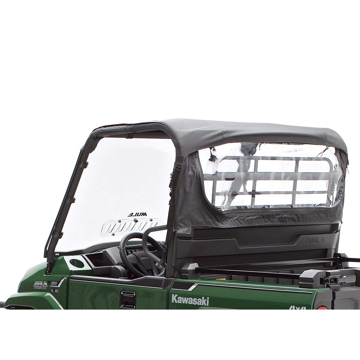 Genuine Kawasaki Soft Cab Roof Enclosure (Black) for 2020 Kawasaki MULE PRO-MX - Weather Protection for Off-Road UTVs & Farm Work
