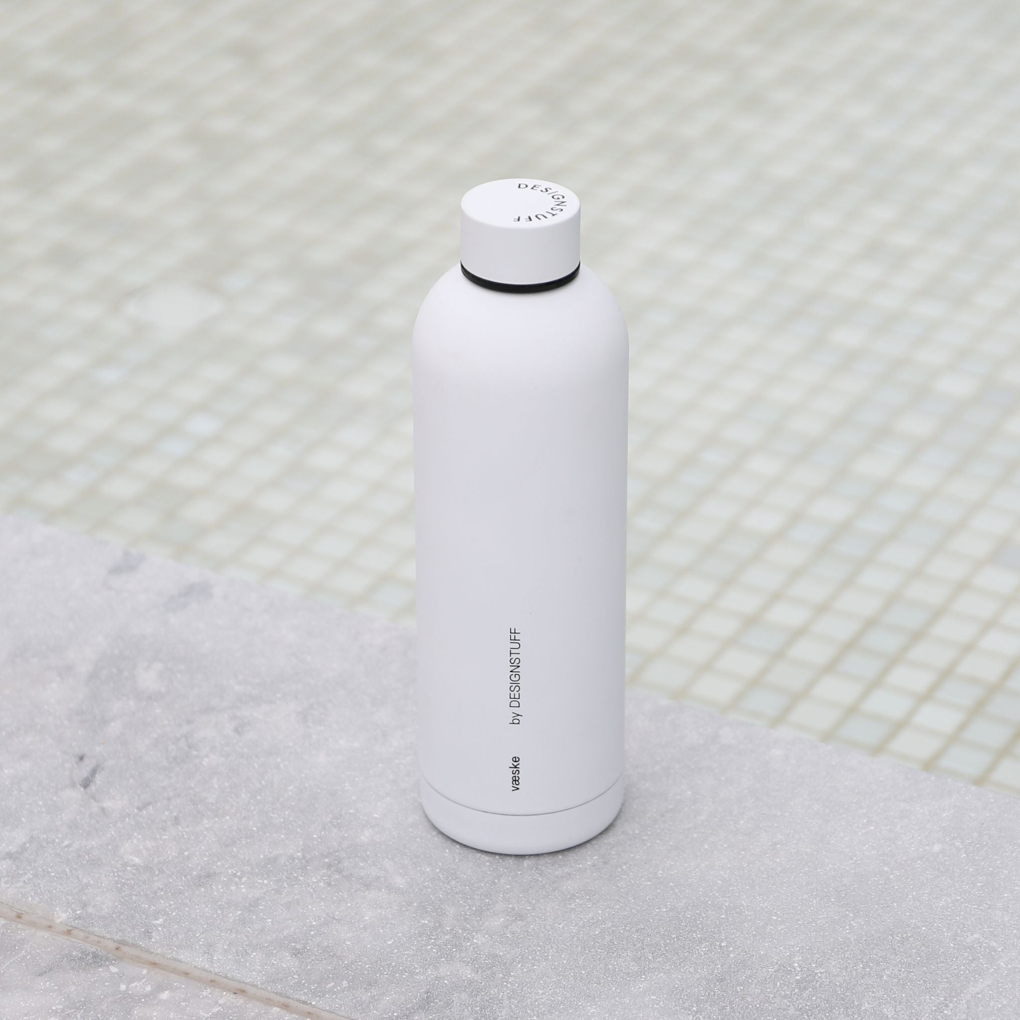 DESIGNSTUFF Hydration Duo - Reusable Water Bottle & Cleaning Brush Gift Set, BPA-Free, White | Perfect for Gym, Office, Travel & Outdoor Activities