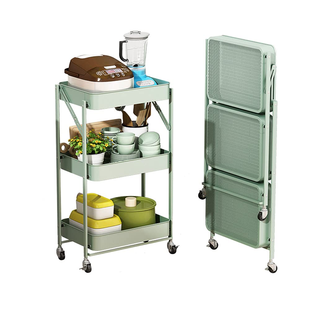 SHIJIANX Rolling Utility Cart with Wheels - Multifunctional Mobile Storage Organizer with Hanging Cups, 40kg Capacity - Perfect for Kitchen, Office, Coffee Bar, Salon, and Workshop Organization