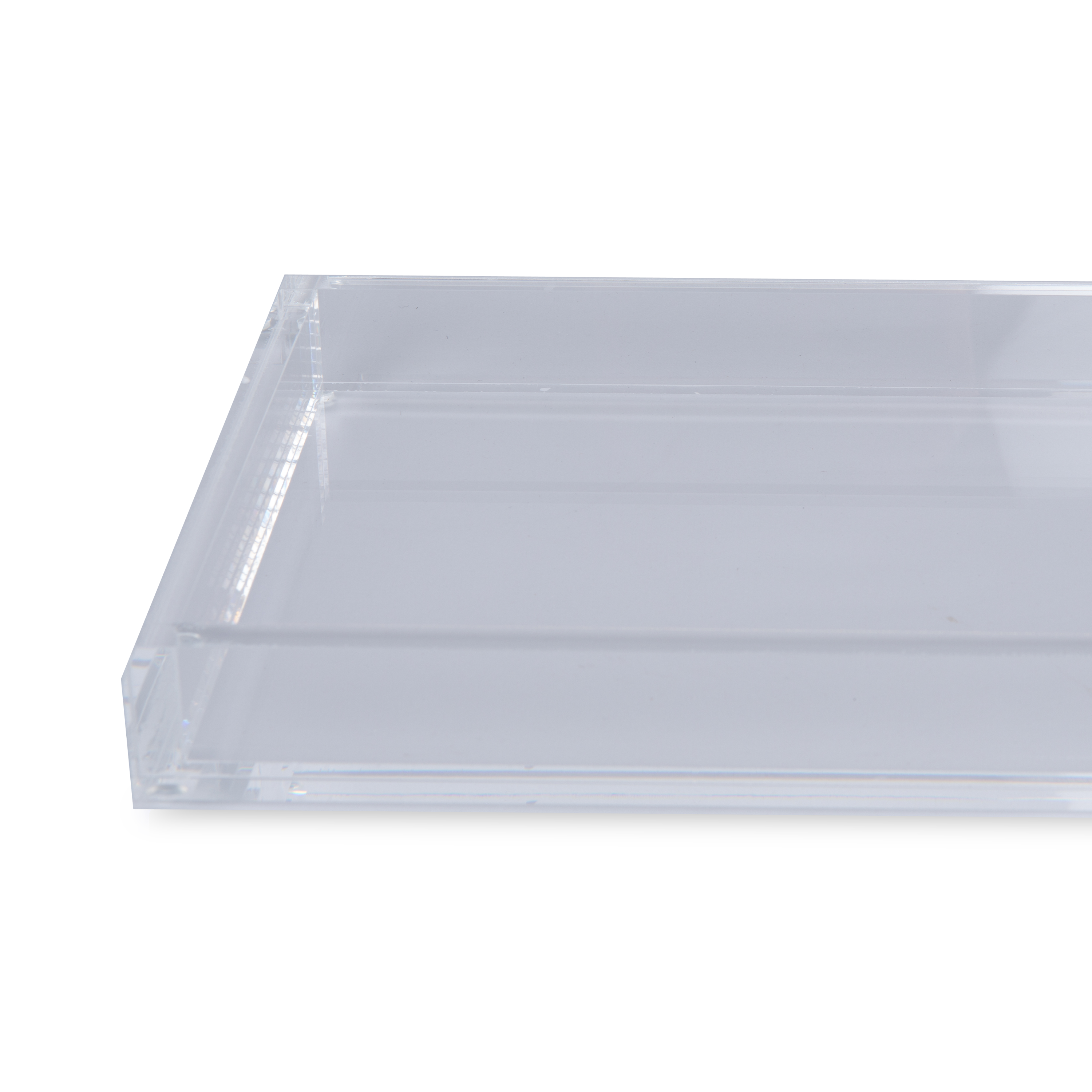 Clear Acrylic Serving Tray - Modern Square Appetizer Plate for Dining, Entertaining & Home Decor - Perfect for Parties, Weddings & Kitchen Organization