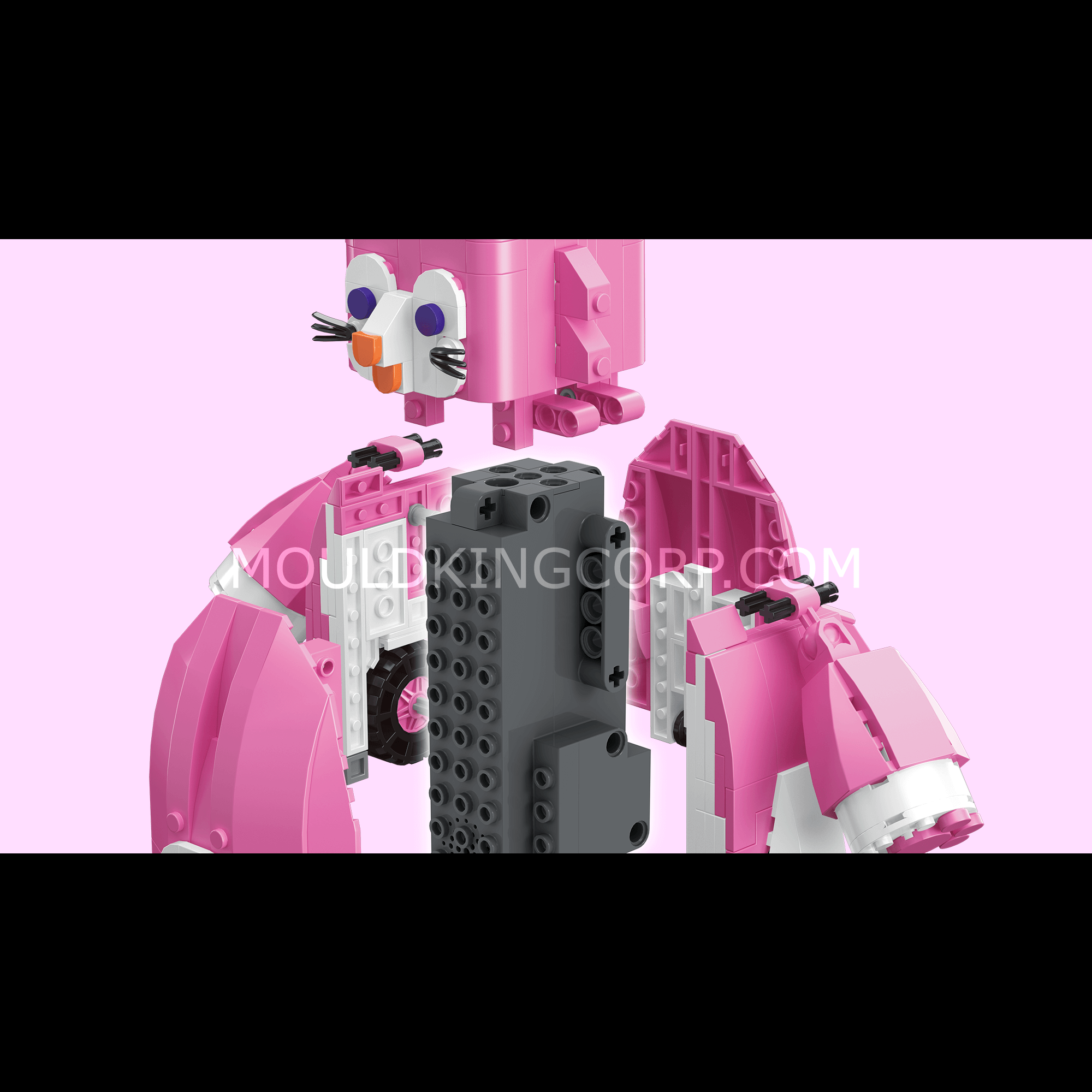 Mould King 13159 Rose Red Cute Fox Robot Building Set - 438 PCS STEM Educational Toy for Kids | Perfect for Birthday Gifts, School Projects & Creative Play