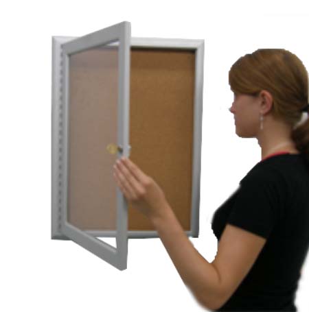 8.5 x 11 Inch Indoor Enclosed Bulletin Board with Radius Edge - Perfect for Office, Classroom, and Home Organization
