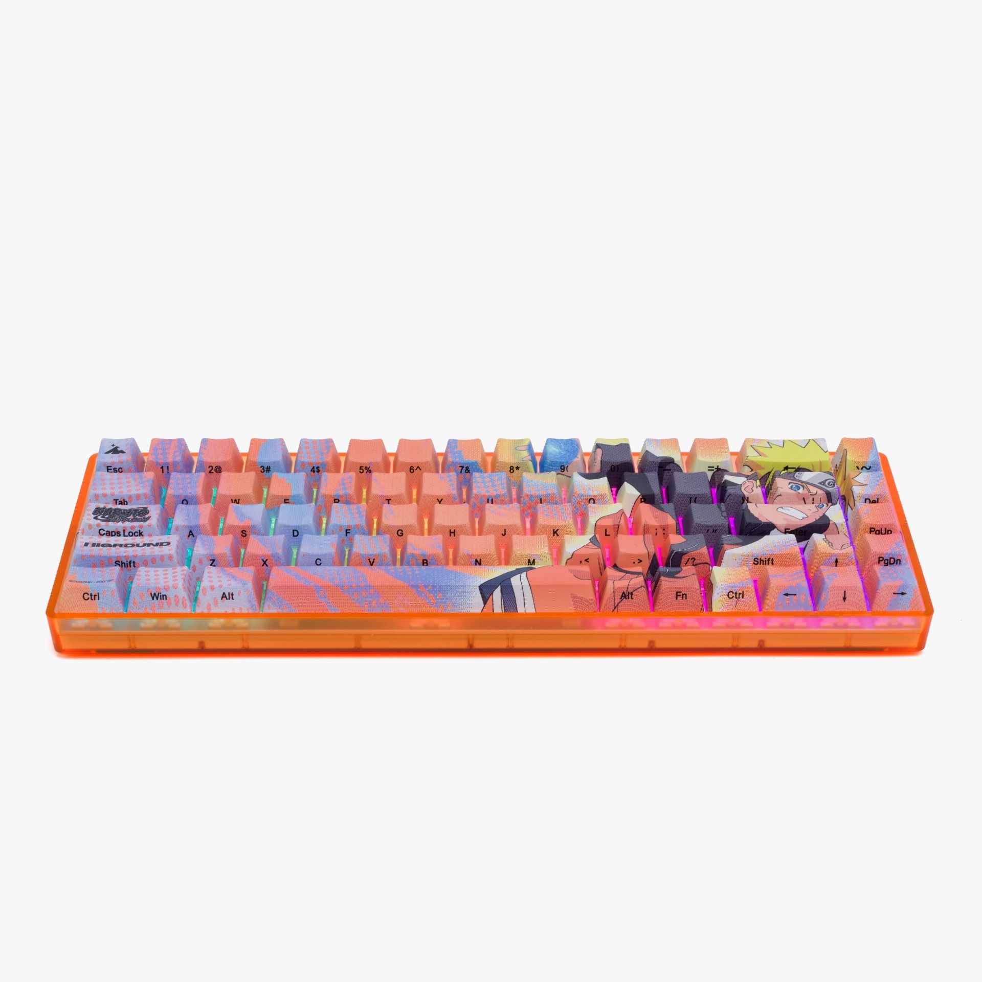 Naruto x HG Basecamp 65 Mechanical Gaming Keyboard - Anime Themed RGB Backlit for PC & Mac - Perfect for Gaming, Typing & Anime Fans Collection