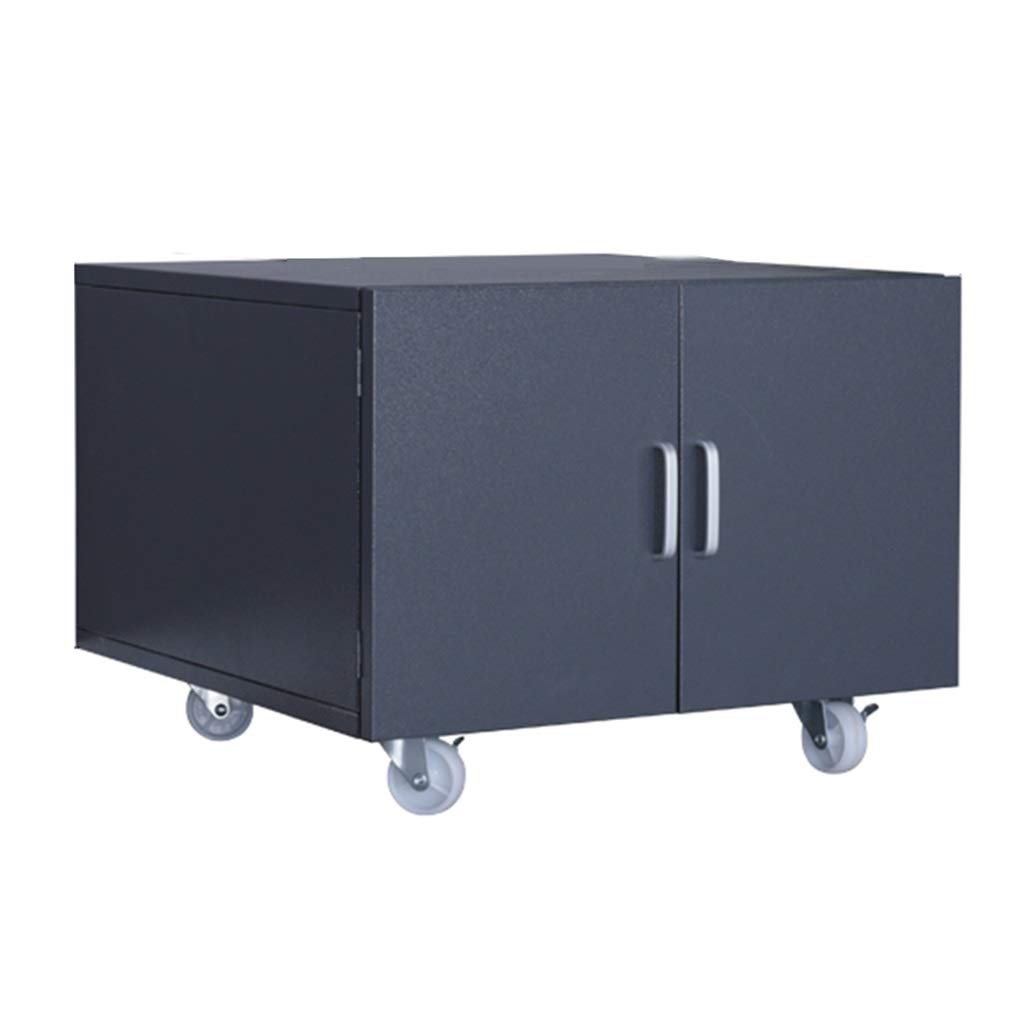 Heavy-Duty Black Printer Stand with Wheels - 60x60x37cm Removable Storage Cabinet for A3 Copiers & Printers - Perfect for Home Office, Printing Shops & Workspaces