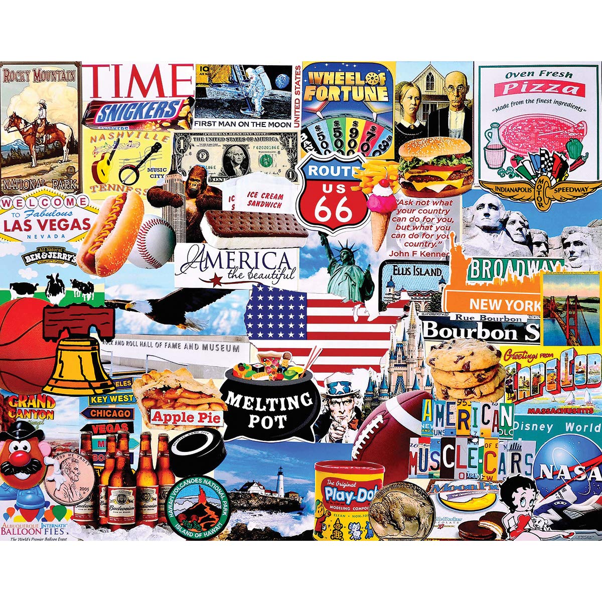 I Love America 1000 Piece Jigsaw Puzzle by White Mountain Puzzles - Patriotic Puzzle for Adults & Families, Perfect for Holidays, Home Decor & Relaxation